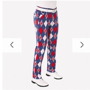 Royal& Awesome Trew Brit golf Union Jack men’s pants 32x30